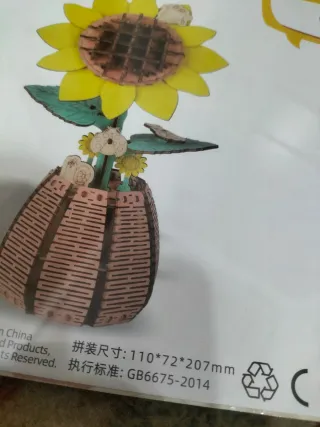 Puzzle Girasol 3D San Valentín ensamblar flores