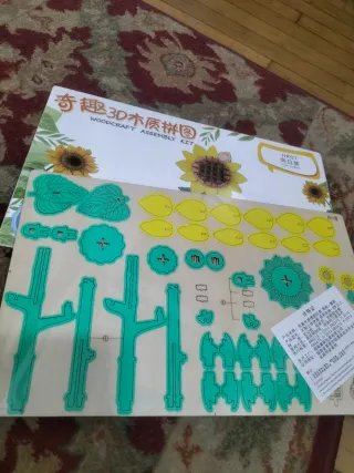 Puzzle Girasol 3D San Valentín ensamblar flores