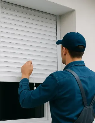 Servicio de reparación e instalación de persianas.