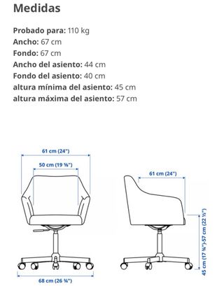 Silla de oficina beige con ruedas