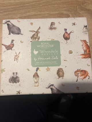 Set 6 Tenedores Porcelana Animales Bosque