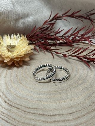 Pendientes Aro Liso y Bubble Mix