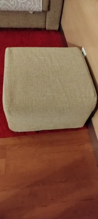 Puff Reposapiés Beige 54x52