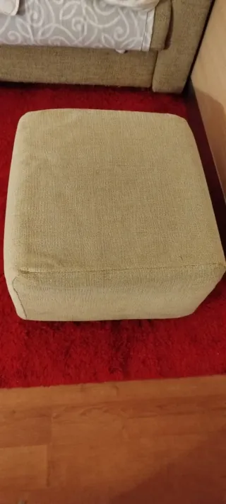 Puff Reposapiés Beige 54x52