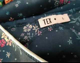 Camisón satén floral azul talla L