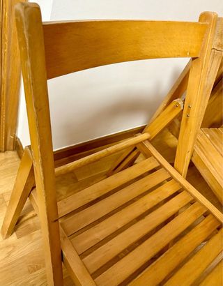 Sillas plegables de madera