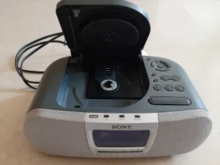 Radio CD Despertador Sony Beige/Gris