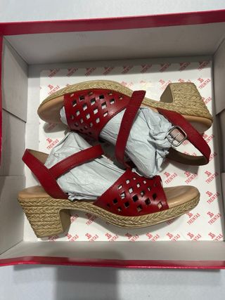 Sandalias Rojas Mujer
