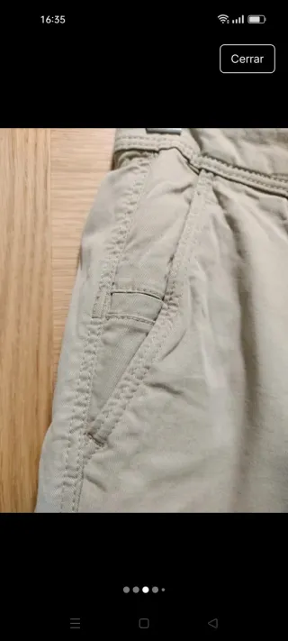 Pantalón chino Zara corte Slim chico beige