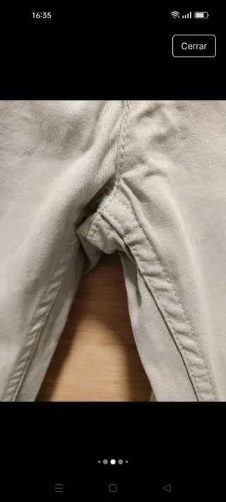 Pantalón chino Zara corte Slim chico beige