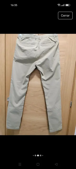 Pantalón chino Zara corte Slim chico beige