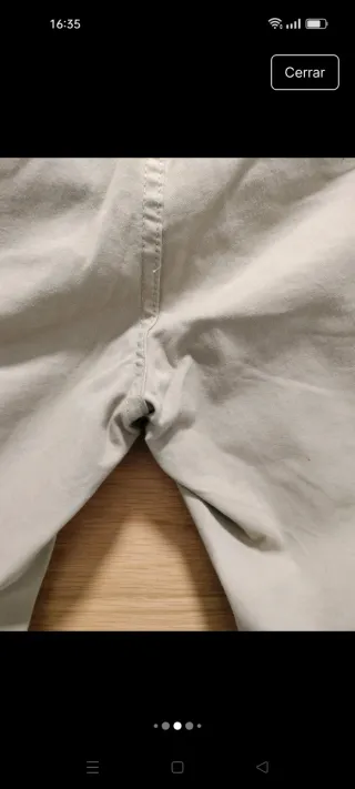 Pantalón chino Zara corte Slim chico beige