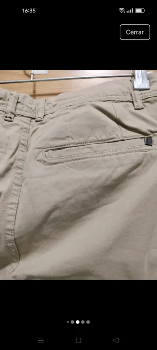 Pantalón chino Zara corte Slim chico beige