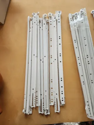 Guías para cajones: 4x50cm y 14x55cm