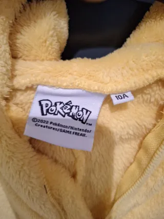 Pijama mono Pikachu Talla 9/10 años
