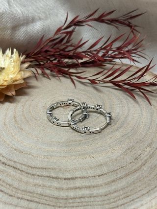 Pendientes Aro Circonitas y Brillantes