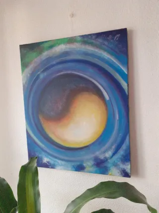 Cuadro abstracto Yin Yang