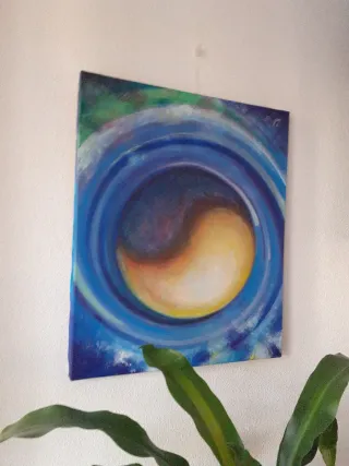Cuadro abstracto Yin Yang