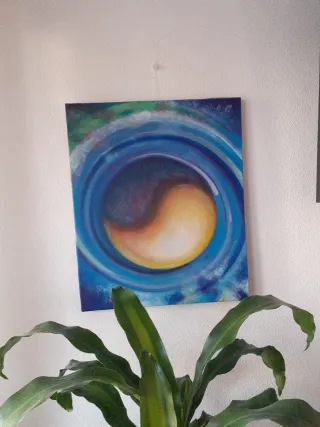 Cuadro abstracto Yin Yang