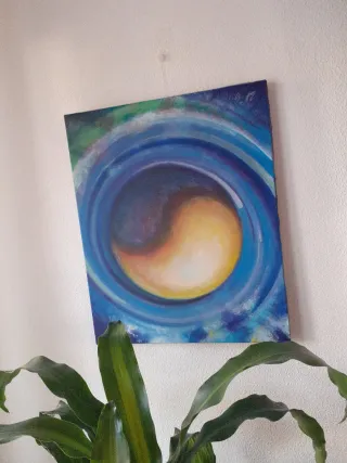 Cuadro abstracto Yin Yang