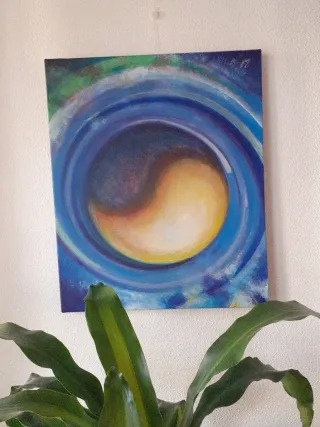 Cuadro abstracto Yin Yang