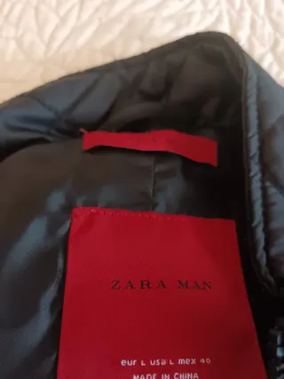 Chaqueta acolchada negra hombre