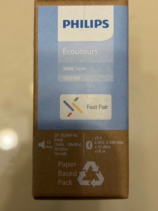 Auriculares Philips TAT2139WT Blancos Nuevos