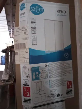 Mampara Ducha Cristal Vidrio y Plato de ducha