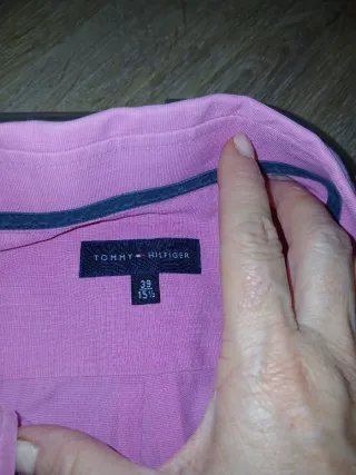 Camisa Tommy Hilfiger Rosa Manga Corta