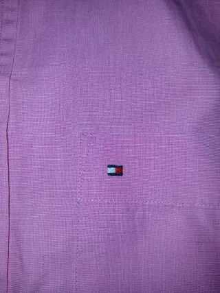 Camisa Tommy Hilfiger Rosa Manga Corta