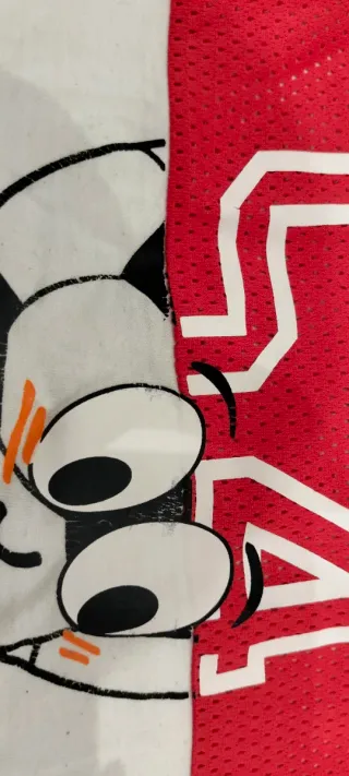 Maglietta neonato rossa e bianca