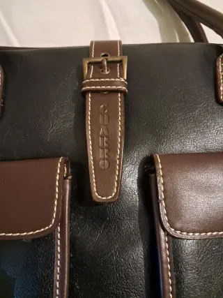 Borsa in pelle Charro nera e marrone
