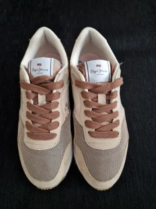 Playeras Pepe Jeans Beige/Dorado Nuevas