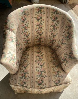 Butaca de tela floral