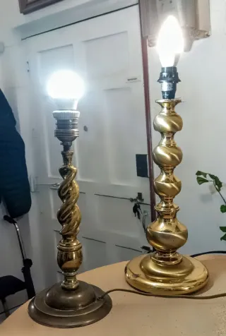 Lámparas de bronce estilo vintage