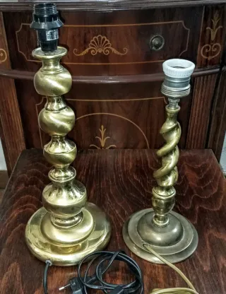 Lámparas de bronce estilo vintage