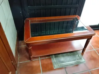 Mesa de centro madera y cristal