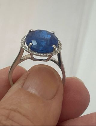 Anillo Oro 14k Tanzanita 7.99 Ct Diamantes