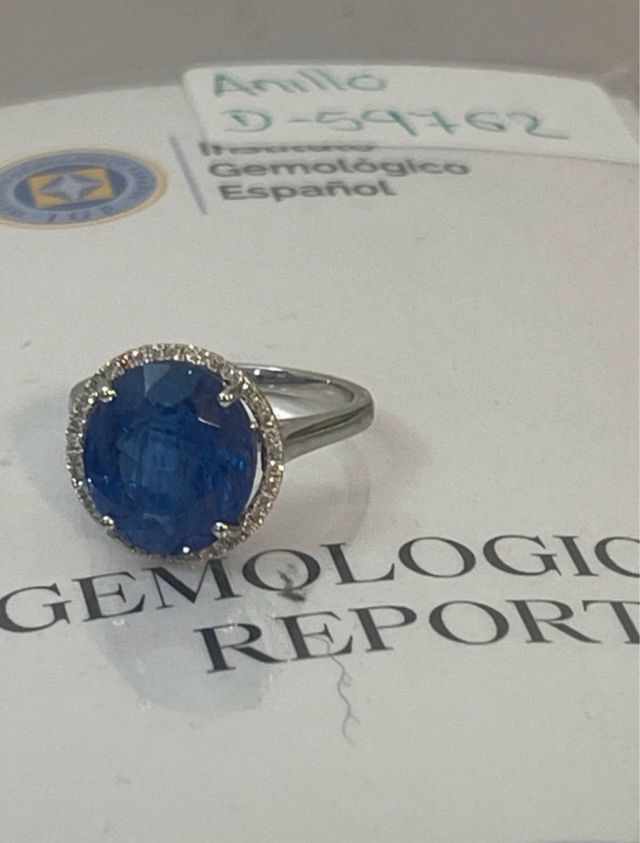 Anillo Oro 14k Tanzanita 7.99 Ct Diamantes