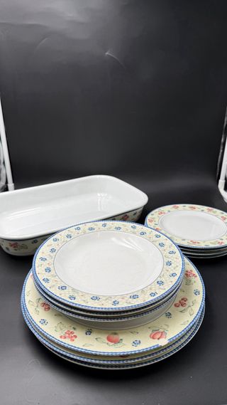 Servizio piatti Tognana vintage floreale