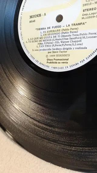 Vinilo La Trampa - Tierra de Fuego (1989) PROMO