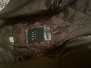 Chaqueta Cuero City Collection Vintage Marrón