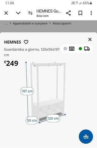 Guardaroba IKEA Hemnes Legno Massiccio