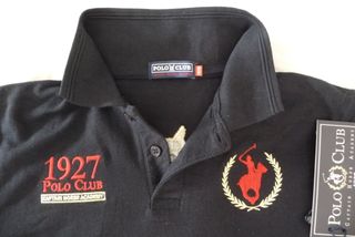 Polo Club Polo Niño 11-12 Años Negro Nuevo