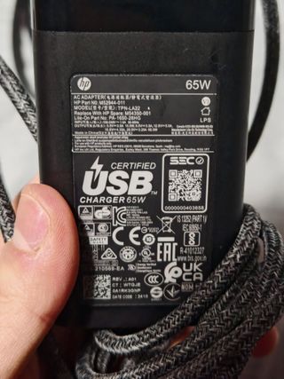 Cargador HP Portátil 65W USB-C