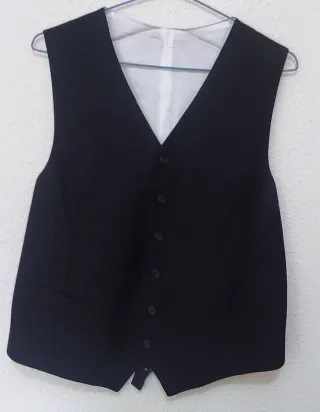 Traje y Chaleco Negro Hombre