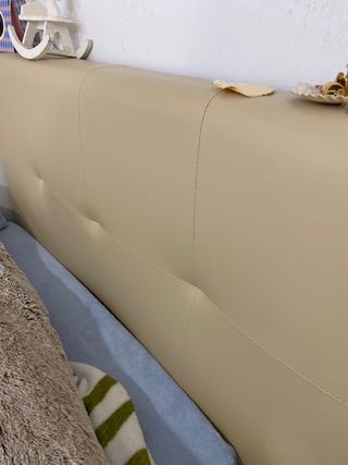 Cabecero cama juvenil beige