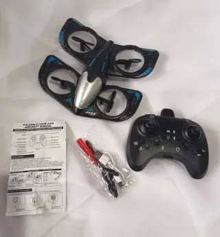 Dron Avión PASS Gris y Azul - Acrobacias