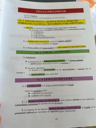 Constitución española para memorizar.