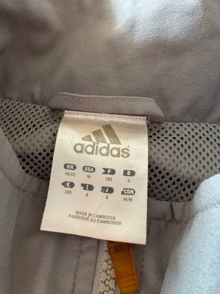 Chaqueta Vintage Adidas Gris y Rosa